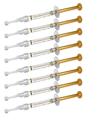 Front view of Opalescence 45% whitening gel syringes refill kit (8 syringes)