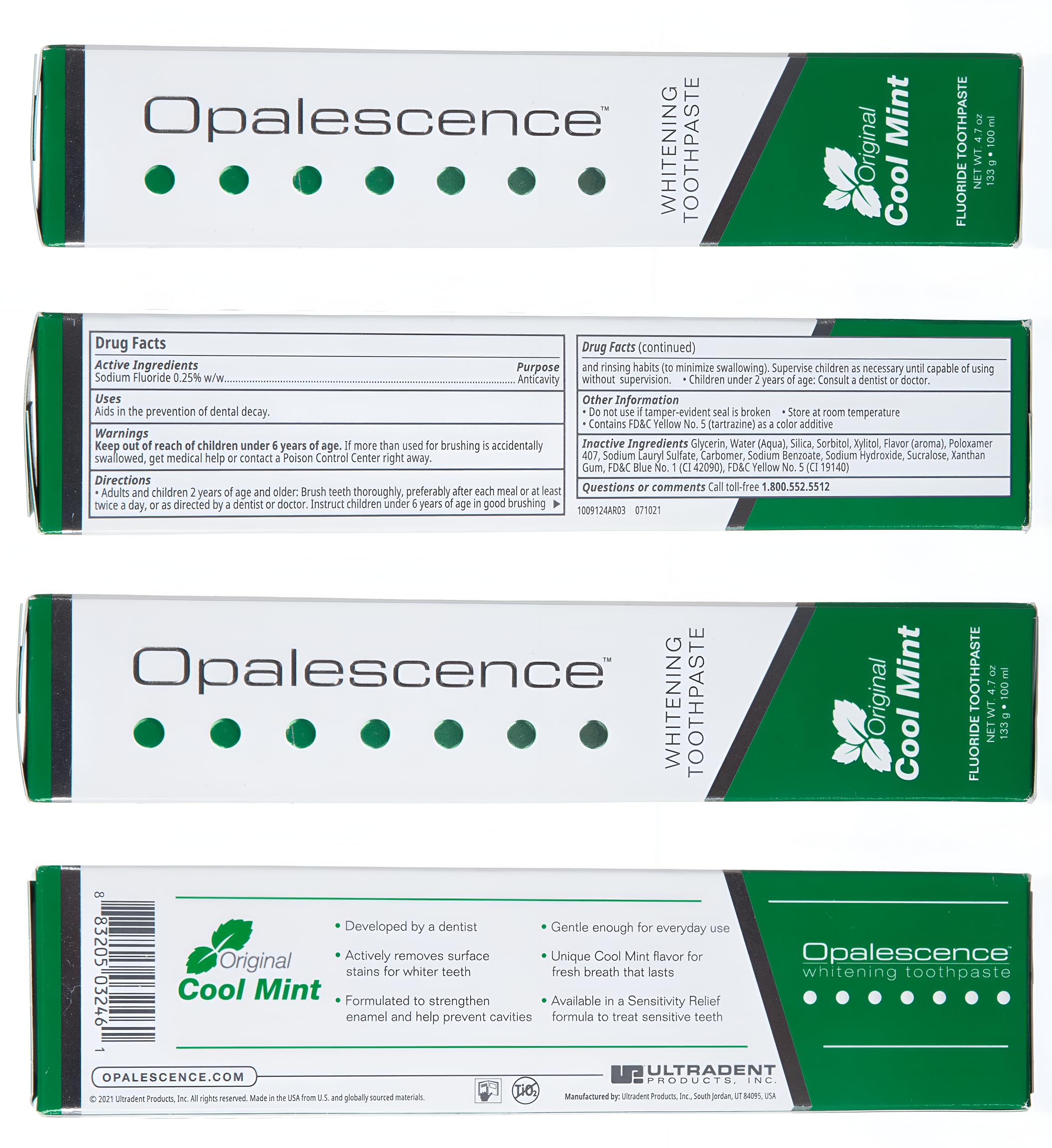 Bright smile concept with Opalescence toothpaste
