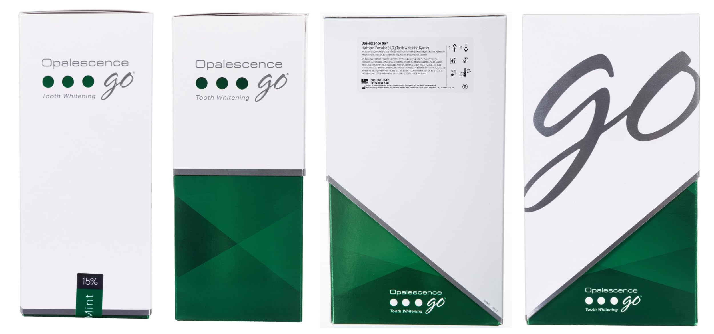 Box with 10 treatments of Opalescence Go Mint kit