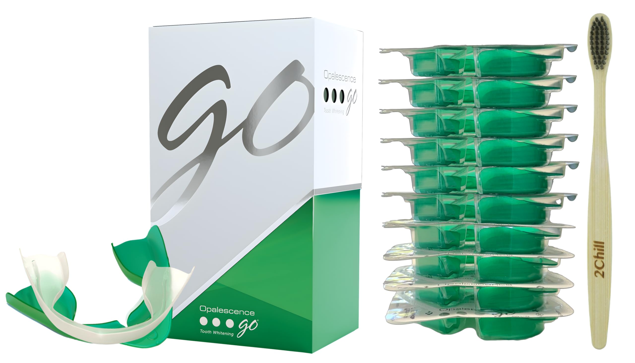 Opalescence Go 15% Mint prefolded whitening trays - front view