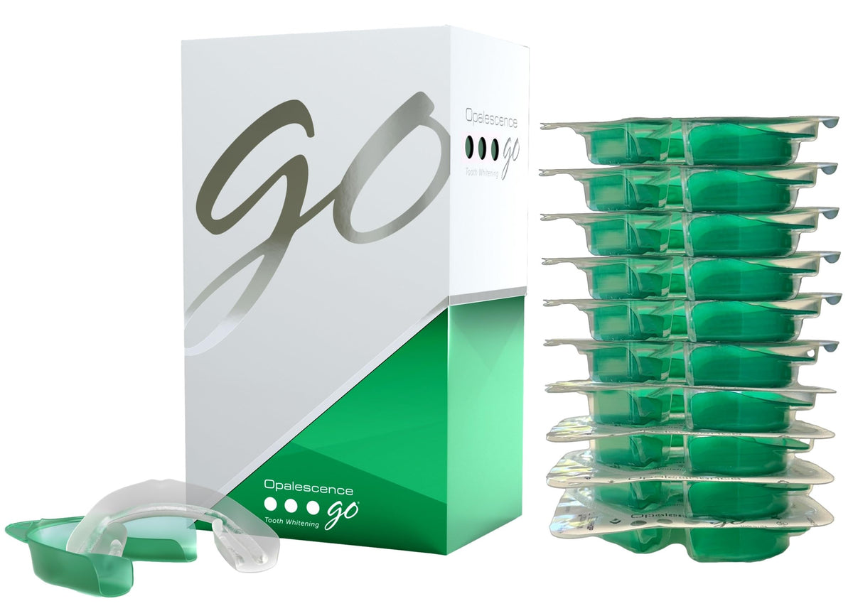 Opalescence Go 15% Prefilled Teeth Whitening Trays Mint – 10 top and bottom trays (5194-1)