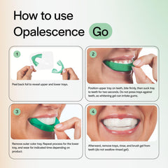 Close-up of Go 15 PF mint whitening tray