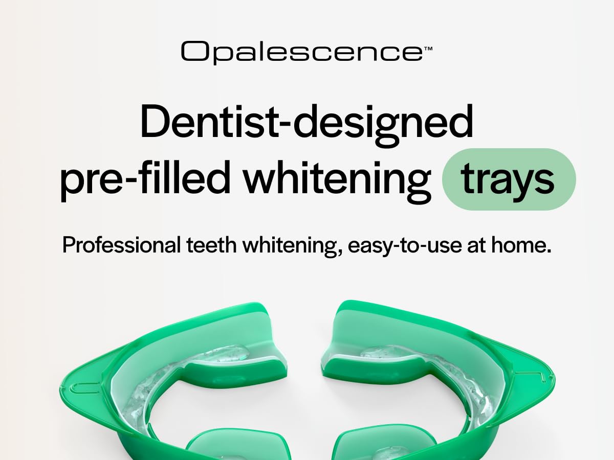 Trays with built-in gel strips inside the Opalescence Go kit