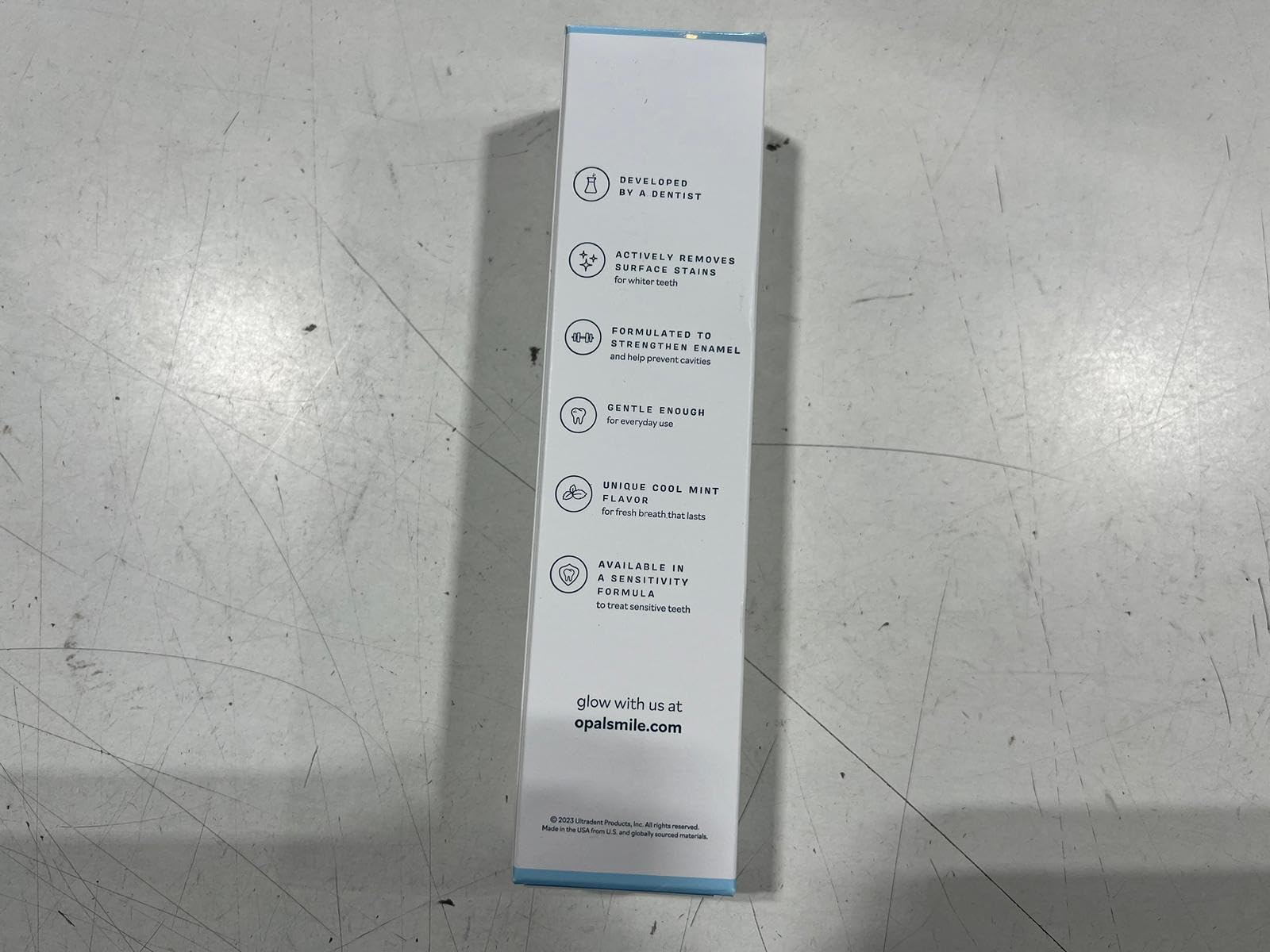 USA manufacturing map indicating Opalescence Opal toothpaste production.