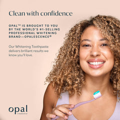 Back label on the Opalescence Opal toothpaste box showing ingredients and directions
