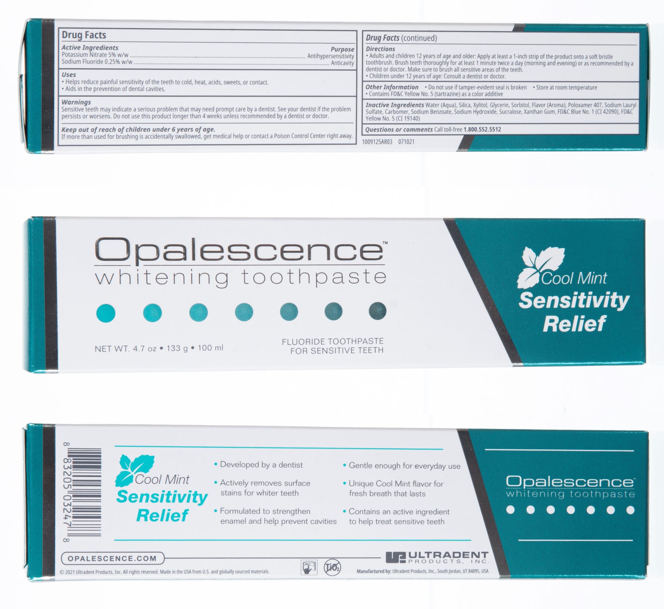Toothbrush applying toothpaste for sensitive teeth