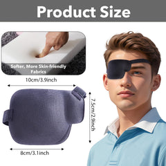 Two black reusable eye patches for adults