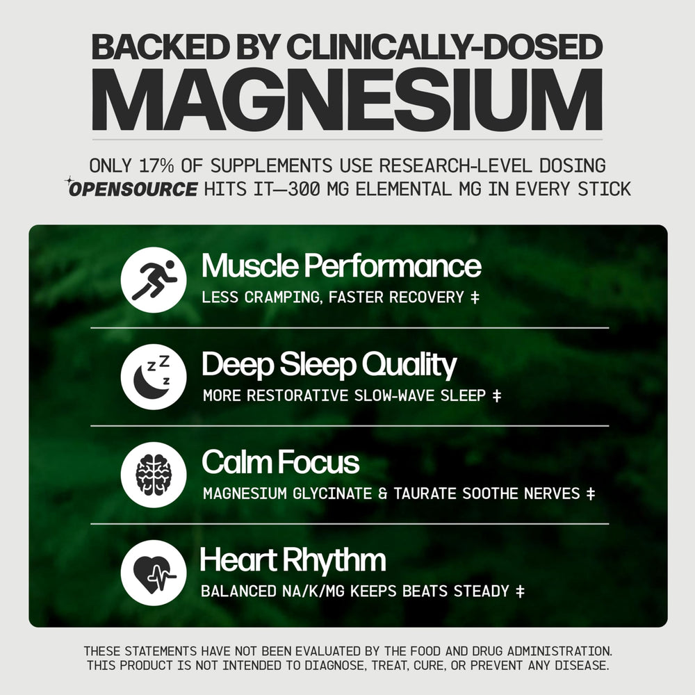 OpenSource Lemon Lime flavor magnesium electrolyte packet – back view
