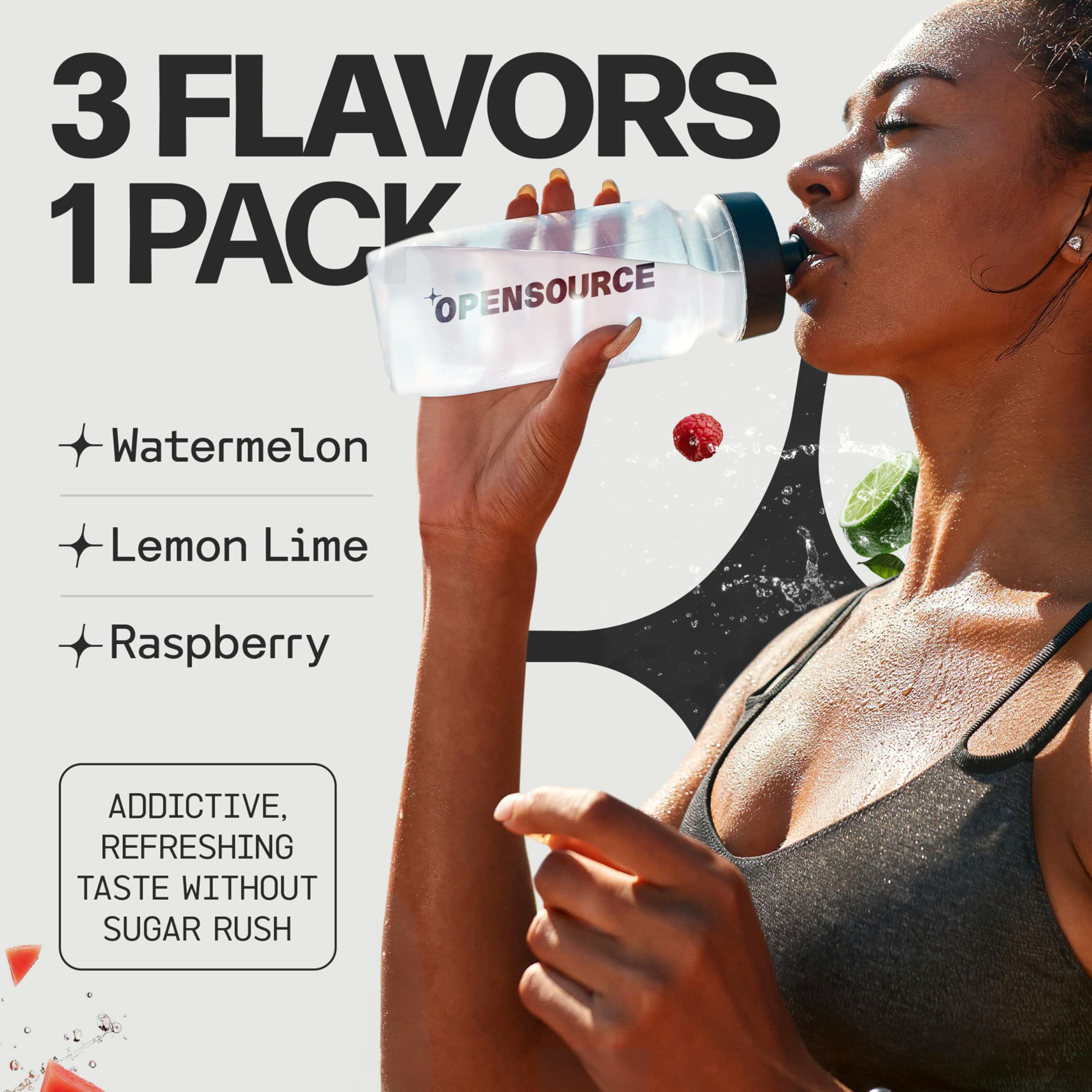 OpenSource Watermelon flavor magnesium electrolyte packet – back view