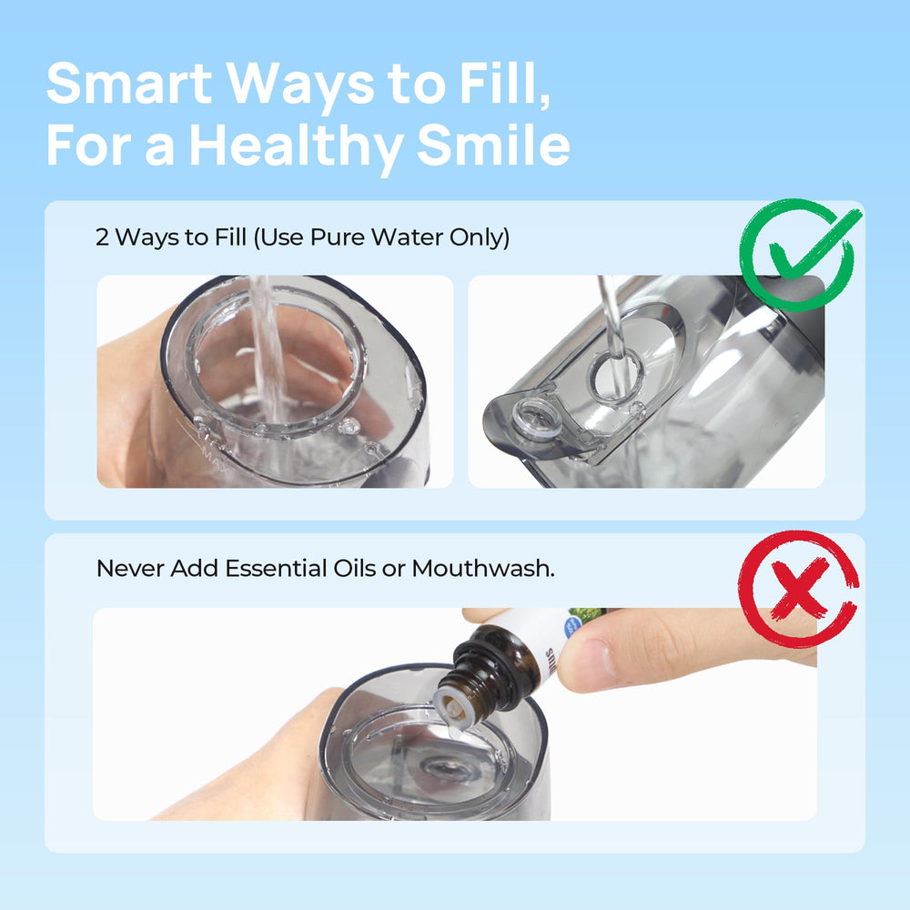 Compact, portable design with anti-slip grip and 360° rotating nozzle