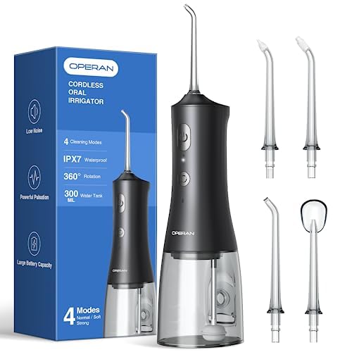 Front view of Operan Water Flosser Black