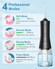 Side view of Operan Water Flosser Black