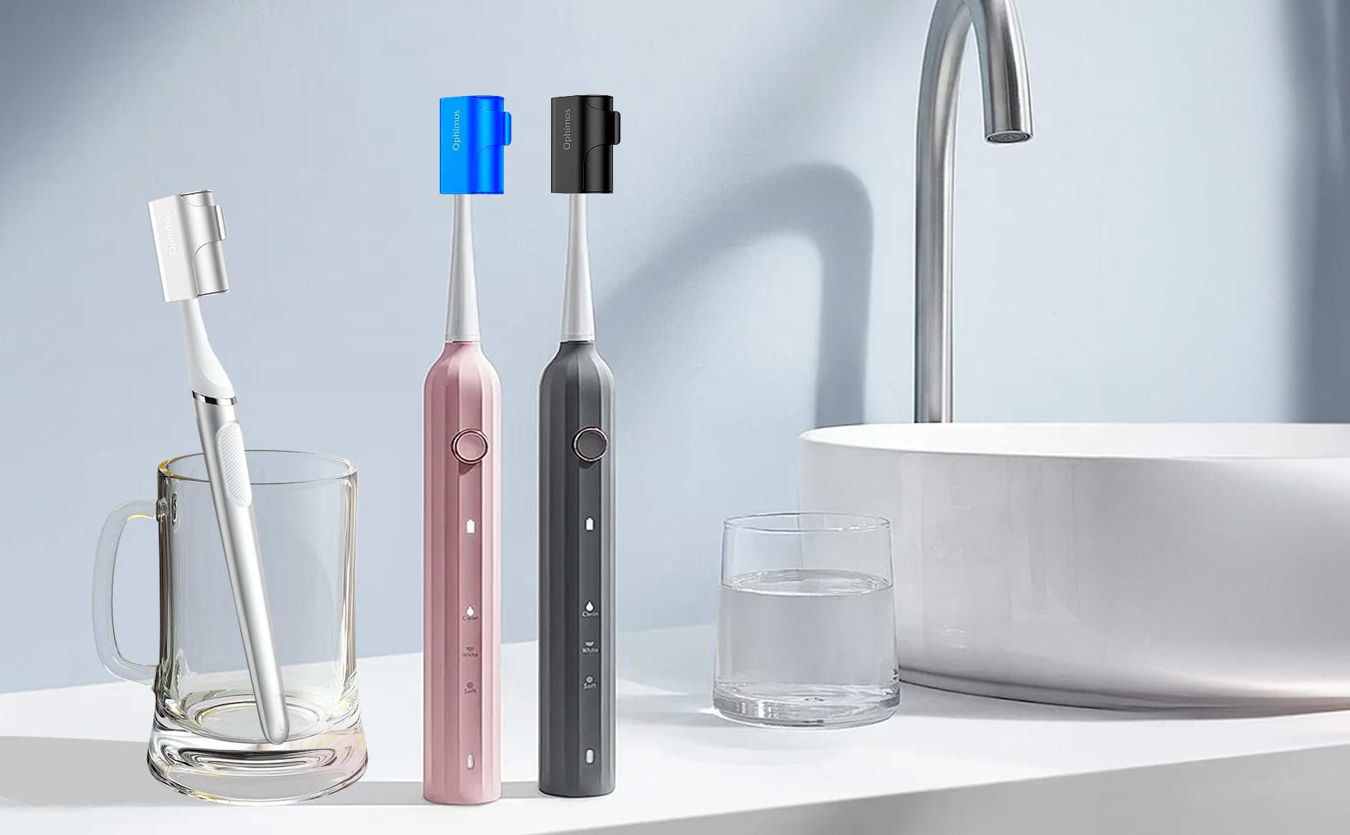 Close-up of snap-lock mechanism securing the toothbrush cap