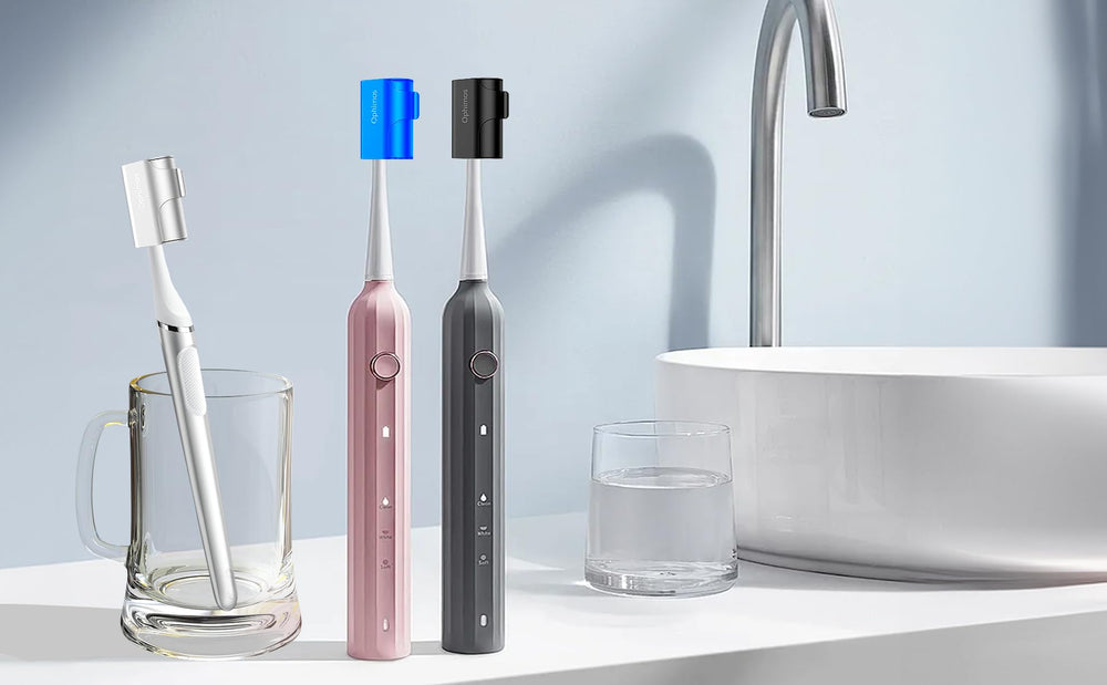 Close-up of snap-lock mechanism securing the toothbrush cap