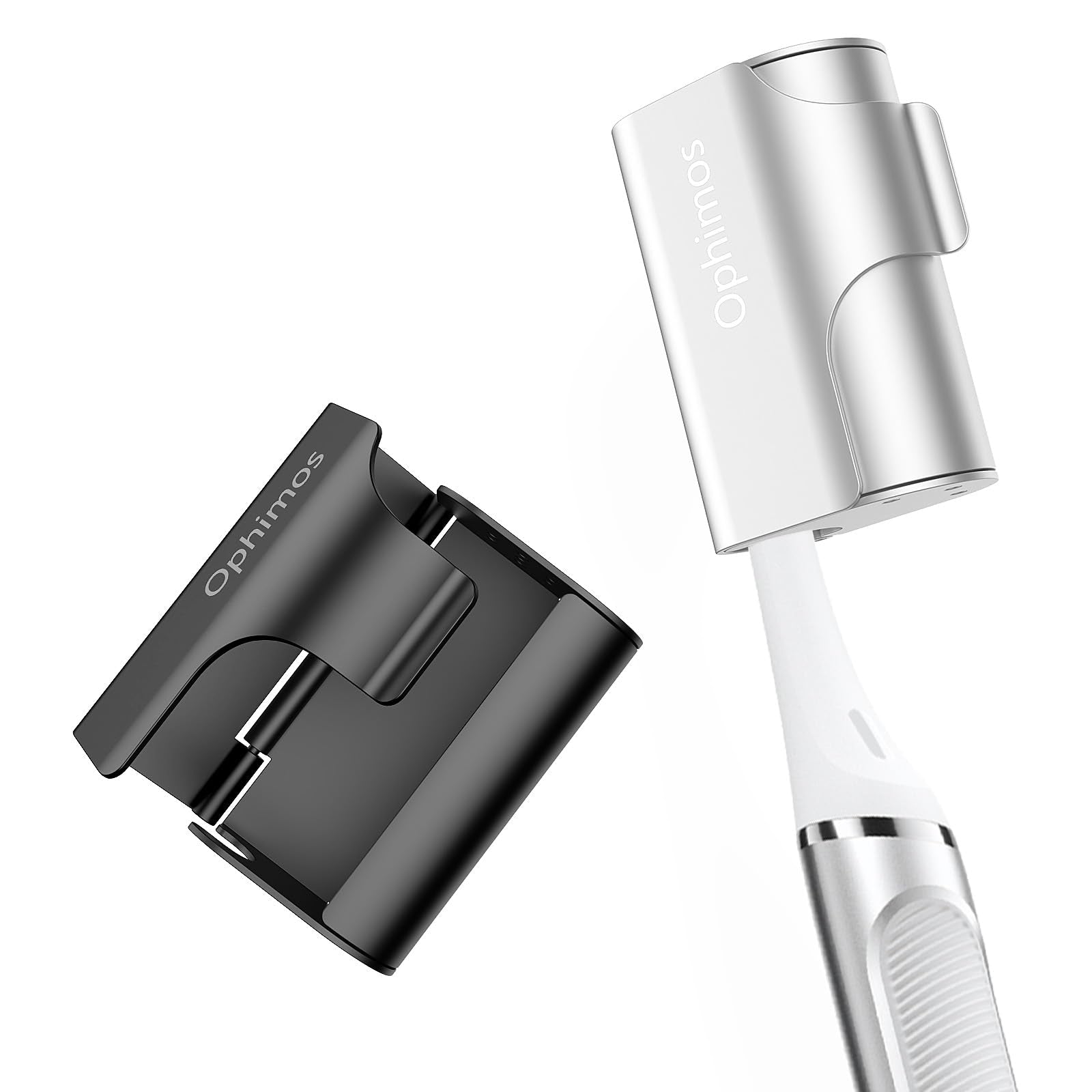 Close-up of rust-proof aluminum alloy finish on silver toothbrush cap