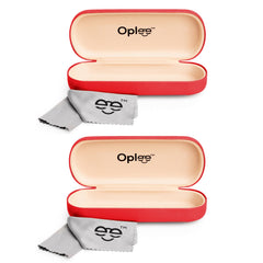 Oplee Red/Red Hard-Shell Eyeglass Case (Second View)