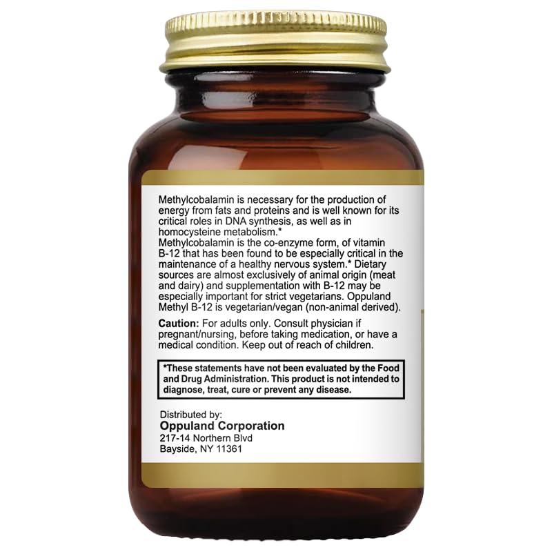 Daily use: 140-count bottle of Oppuland B-12 with folate