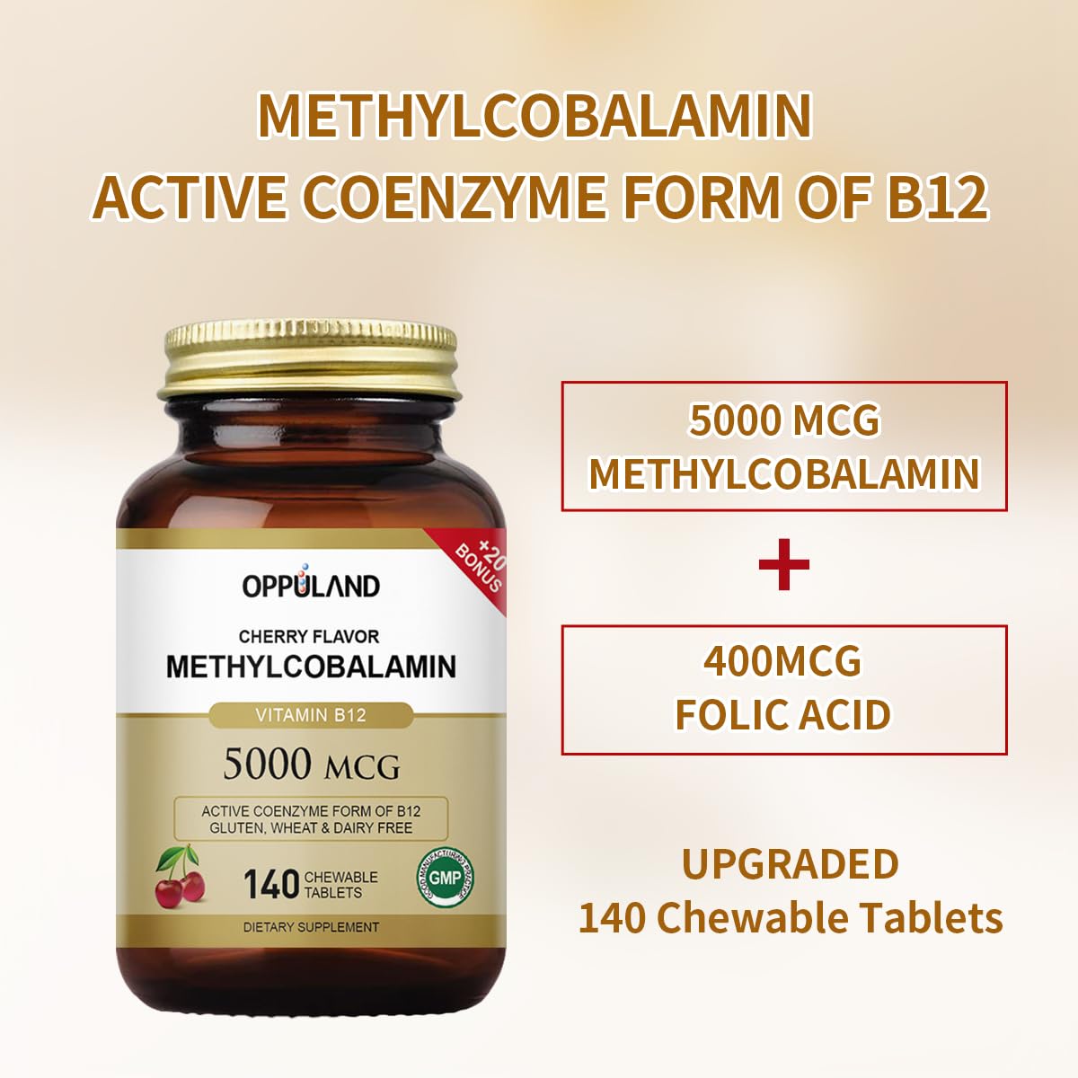 Sublingual methyl B-12 5000mcg tablets for quick absorption