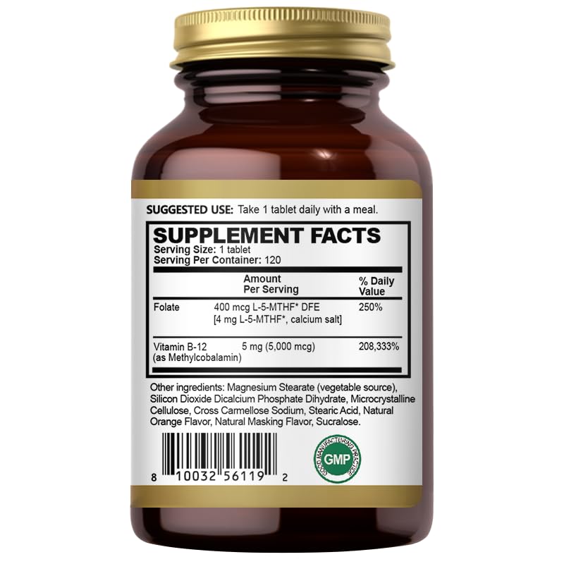 Supplement facts and ingredients panel for Oppuland Methyl B-12