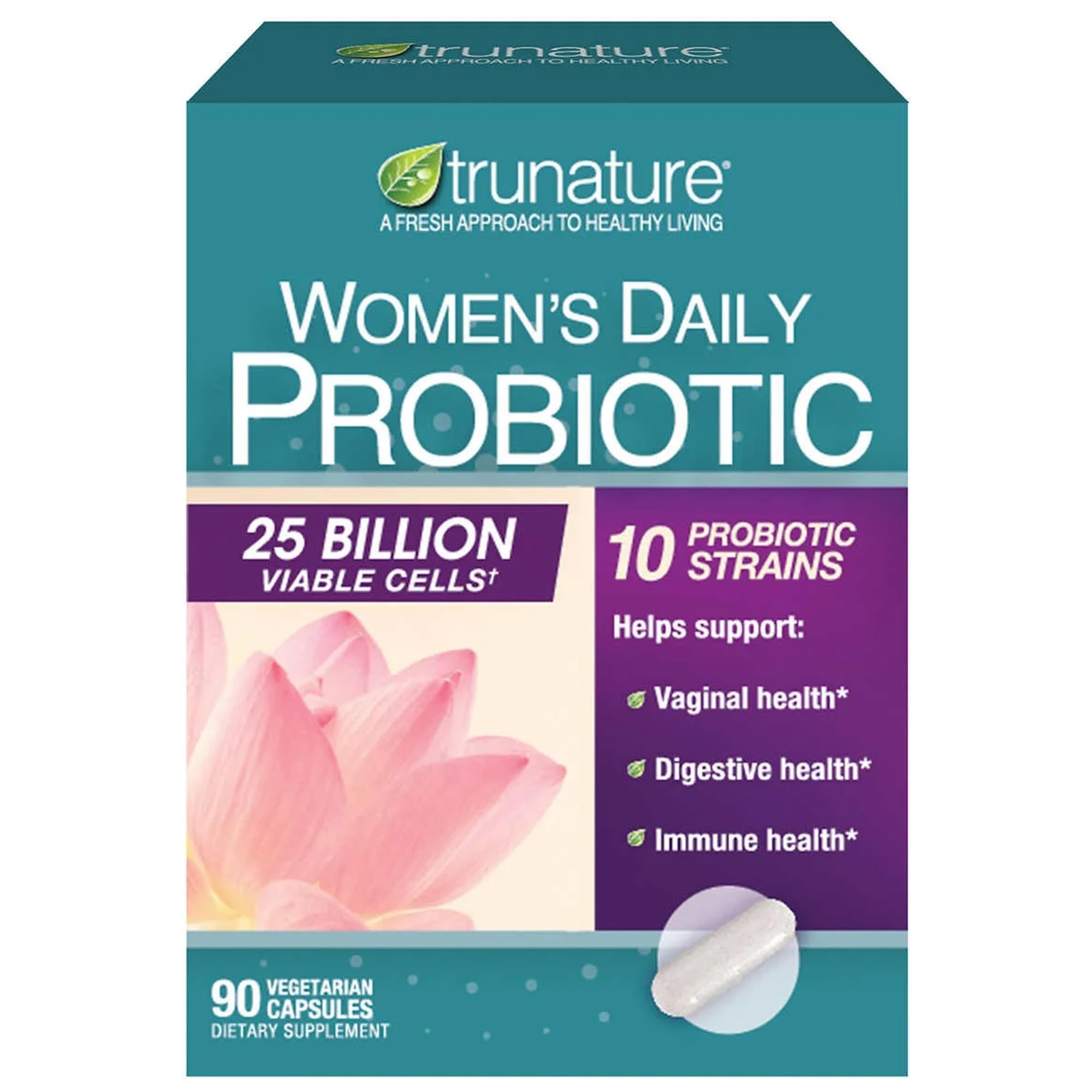 Bottle of OProCyn Tru Nature Women's Daily Probiotic 90 capsules