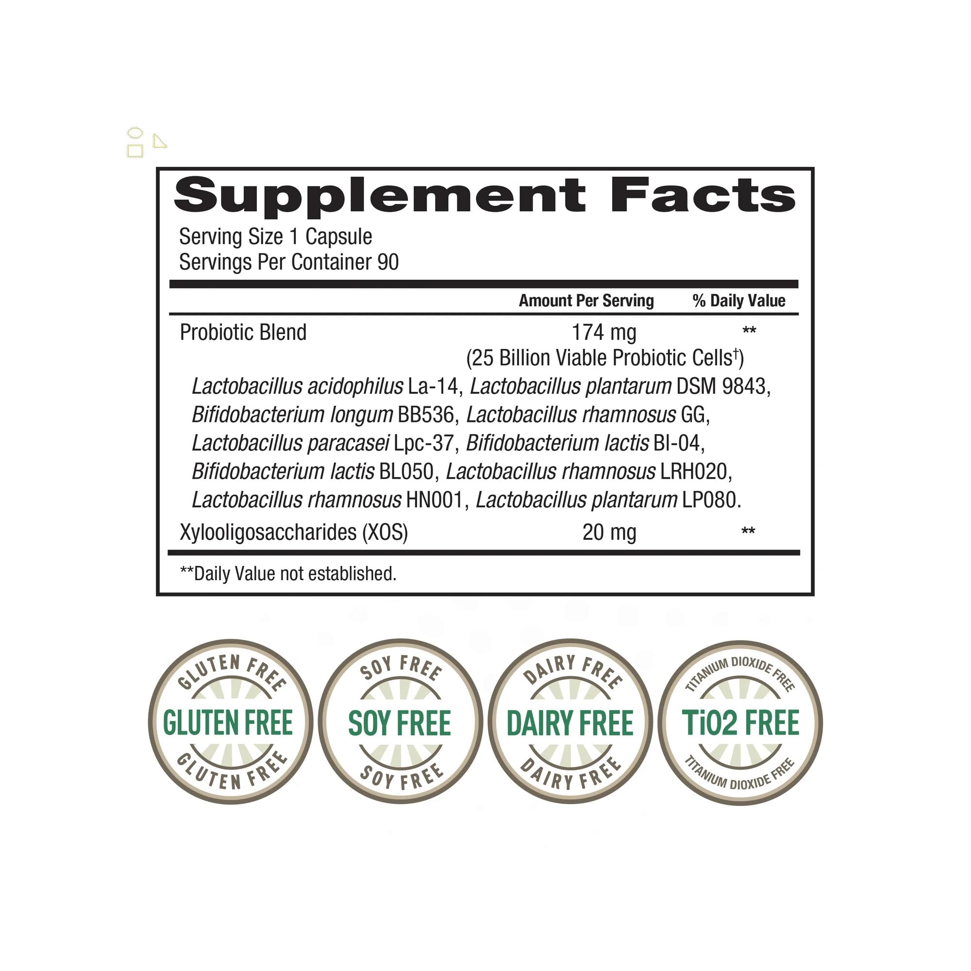 Front label of OProCyn Tru Nature Women's Daily Probiotic bottle