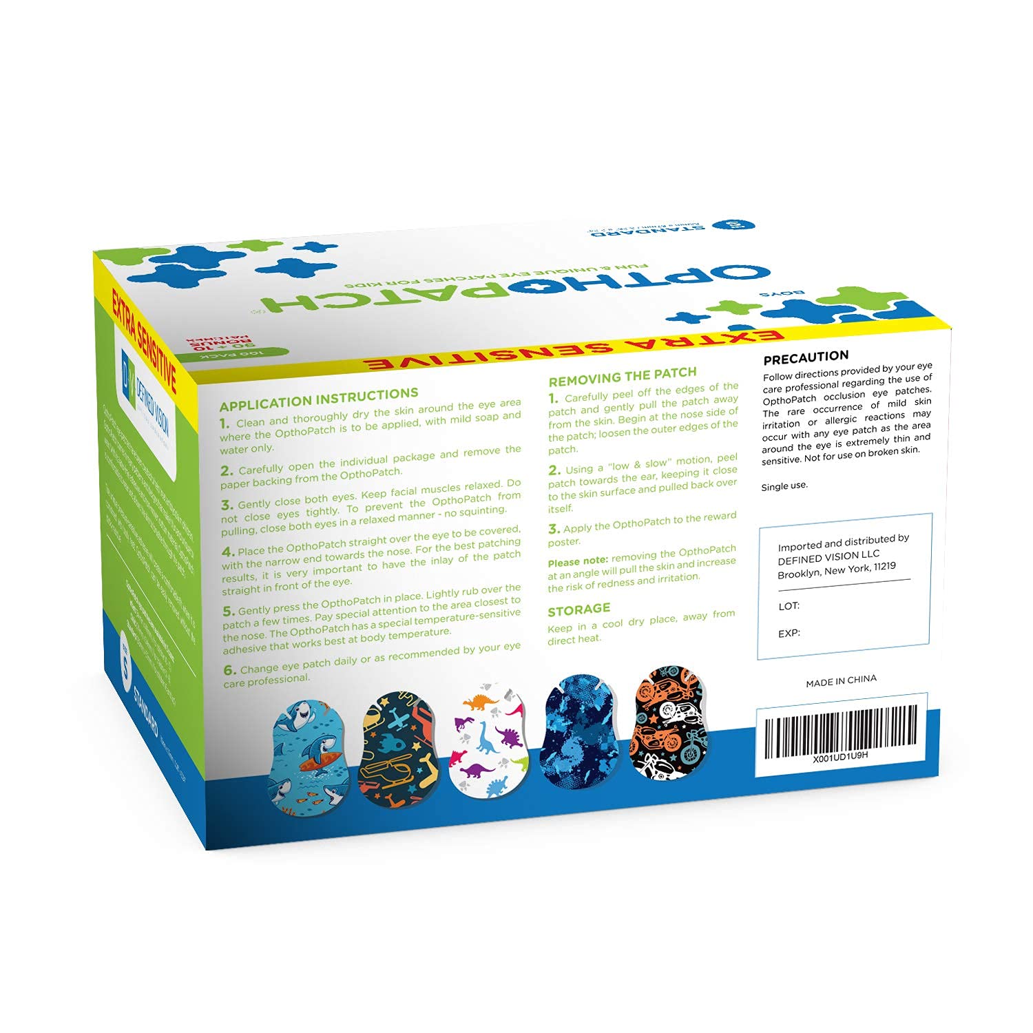 100-count box of Opthopatch patches