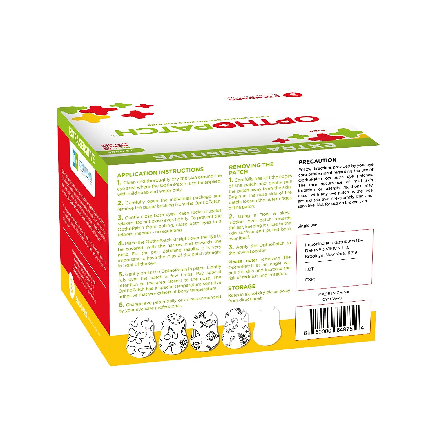 Infant Size Option 67mm x 50mm for Younger Children