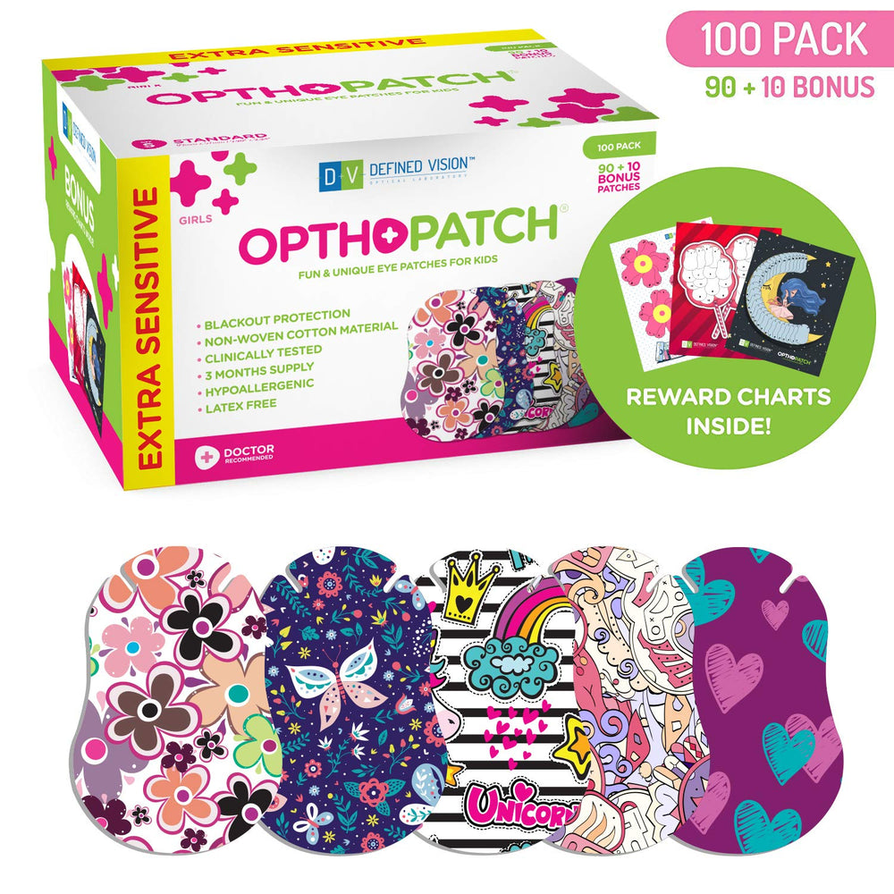 Opthopatch Series II girls' eye patches - 100 count - design 02