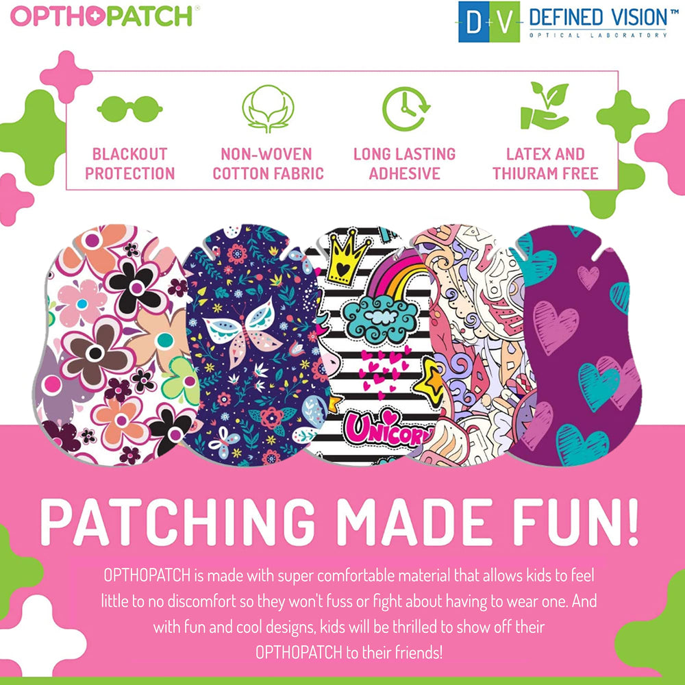 Opthopatch Series II girls' eye patches - 100 count - design 05