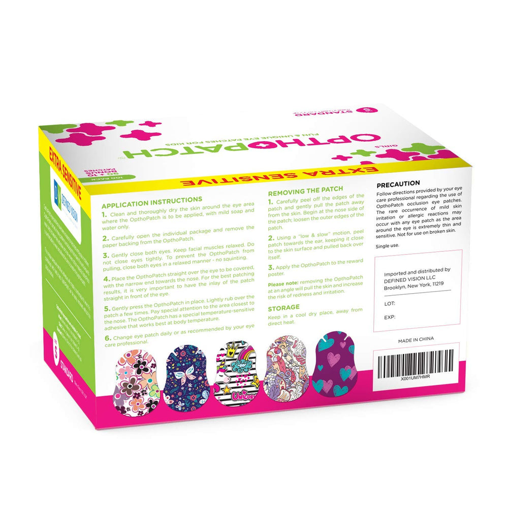 Opthopatch Series II girls' eye patches - 100 count - design 07