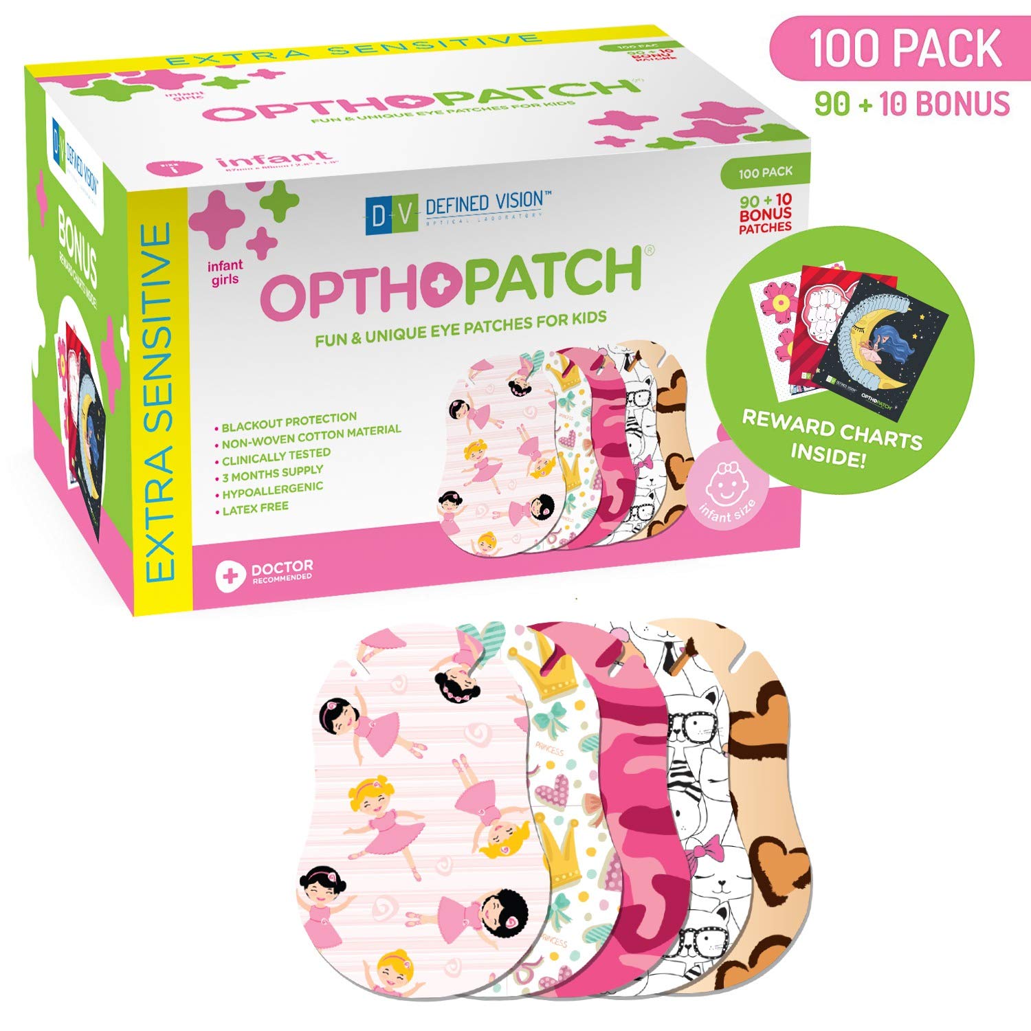 Close-up of breathable soft material for infant eye patches