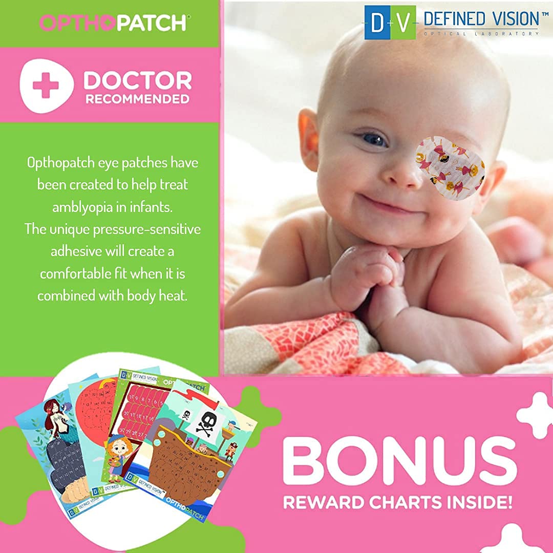 Kid-friendly Series II eye patches on a child