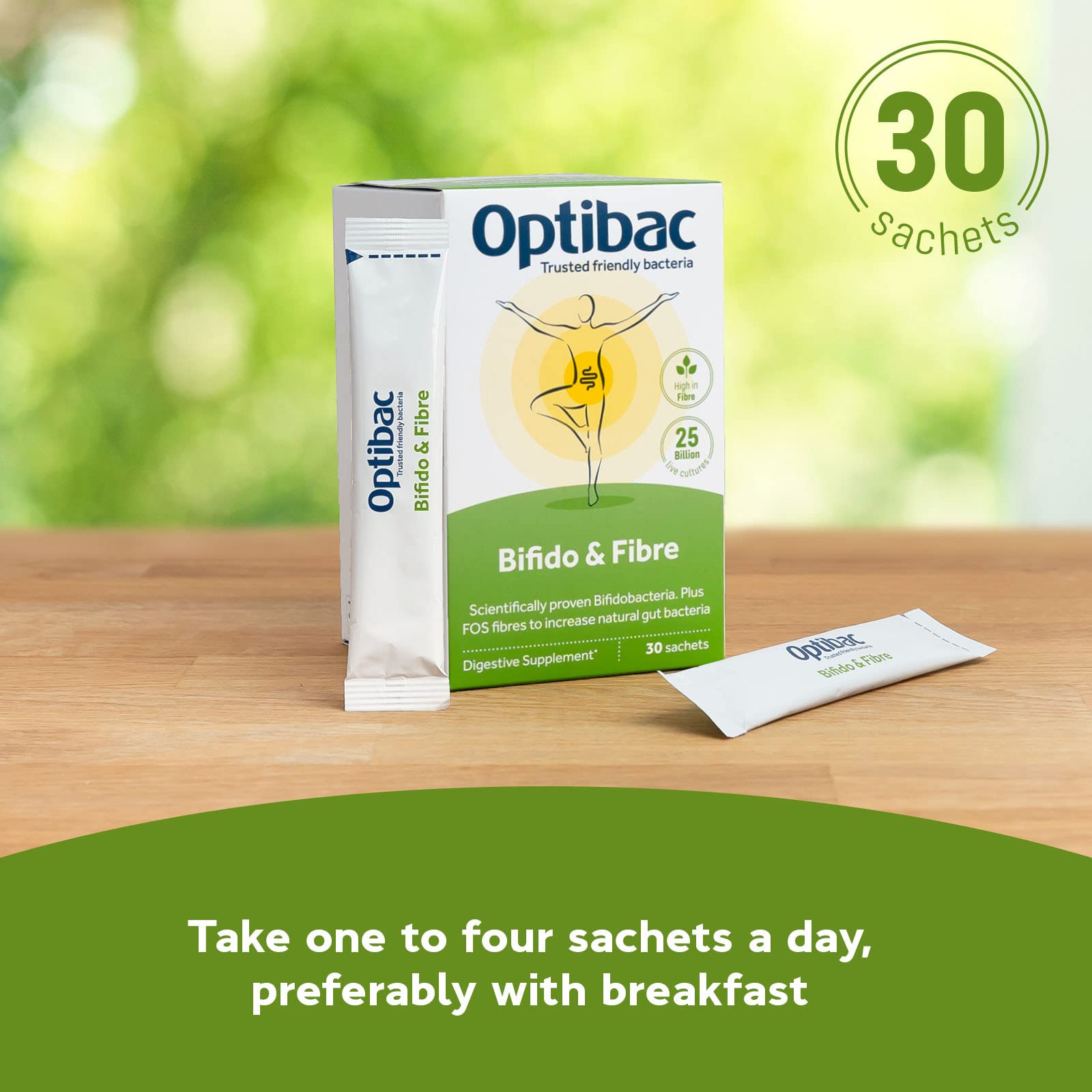 OptiBac Probiotics Bifidobacteria & Fibre packaging
