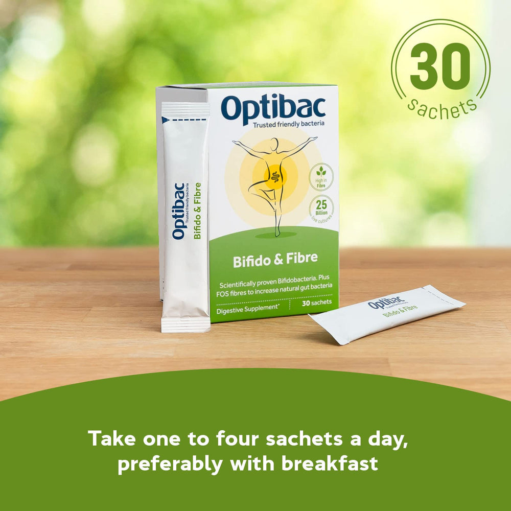 OptiBac Probiotics Bifidobacteria & Fibre packaging
