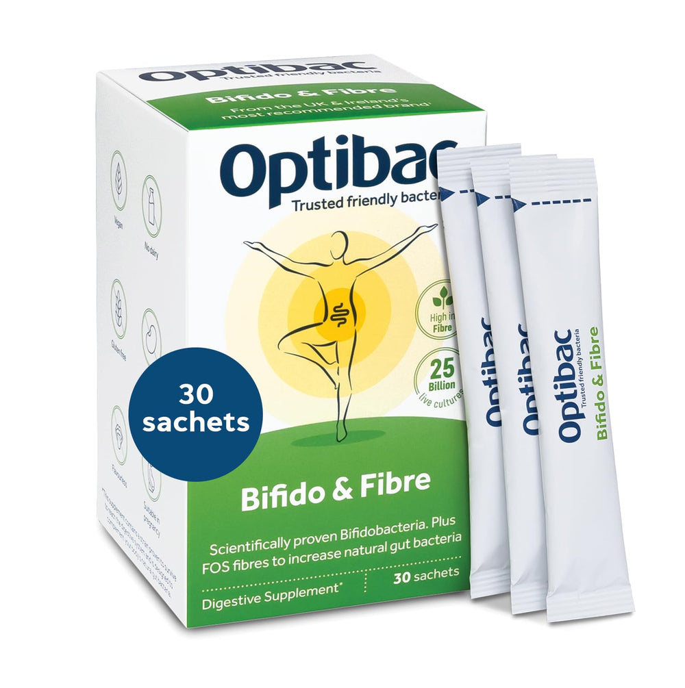 OptiBac Probiotics Bifidobacteria & Fibre sachets pack – 30 servings
