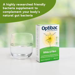 Shelf-stable OptiBac probiotic bottles showing no refrigeration needed
