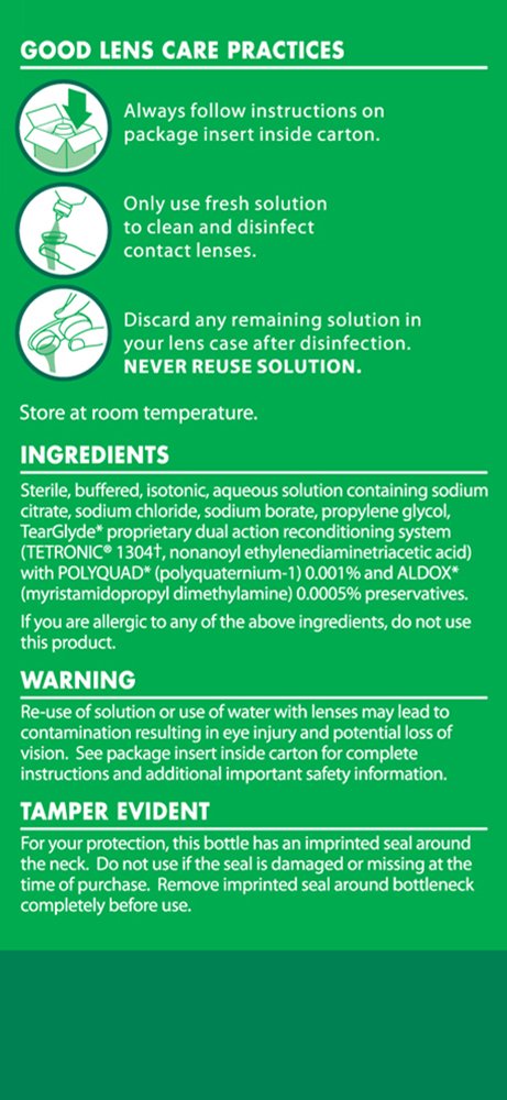 Contact lenses maintained clean and clear with Opti-Free Replenish