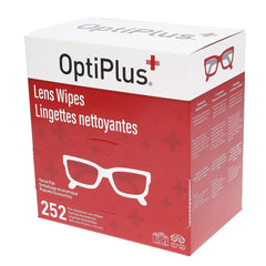 OptiPlus Eyeglass Lens Wipes 252-count packaging