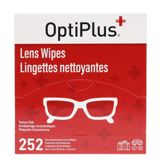 Hand wiping glasses with OptiPlus wipe