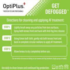 Close-up of OptiPlus Anti-Fog spray bottle