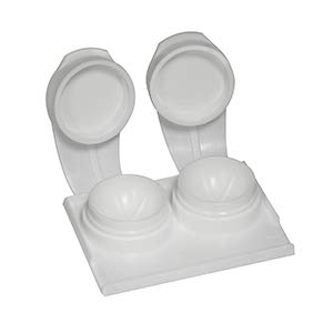 OptiSource International WHITE flip-top contact lens flat packs, pack of 100