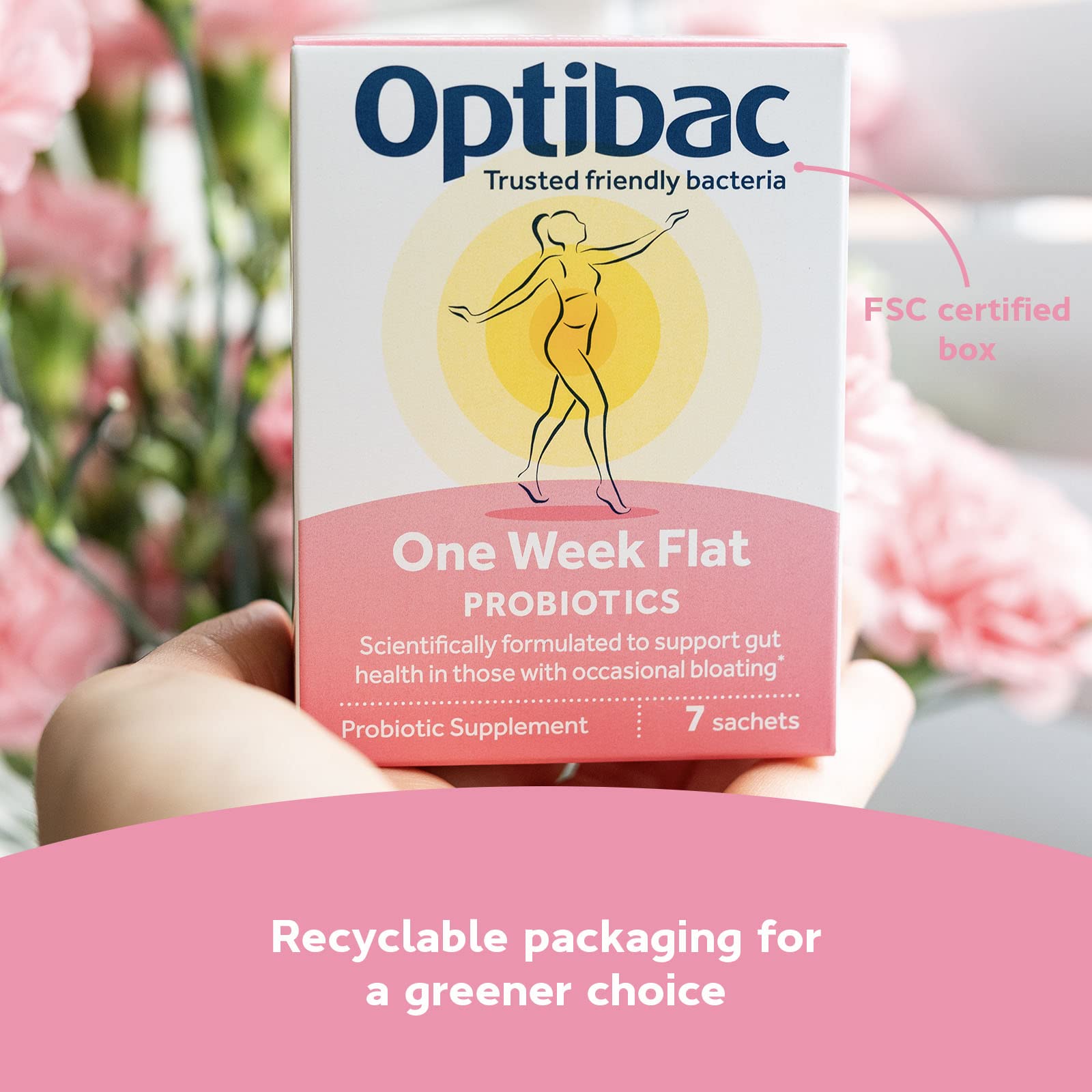 Box and sachets of Optibac One Week Flat