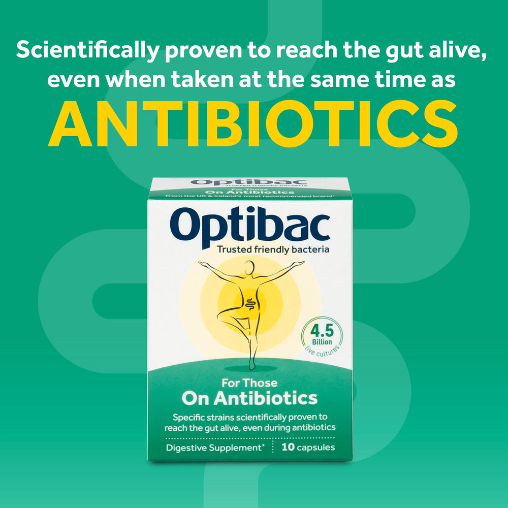 Product label showing expiration date on OptiBac Probiotics