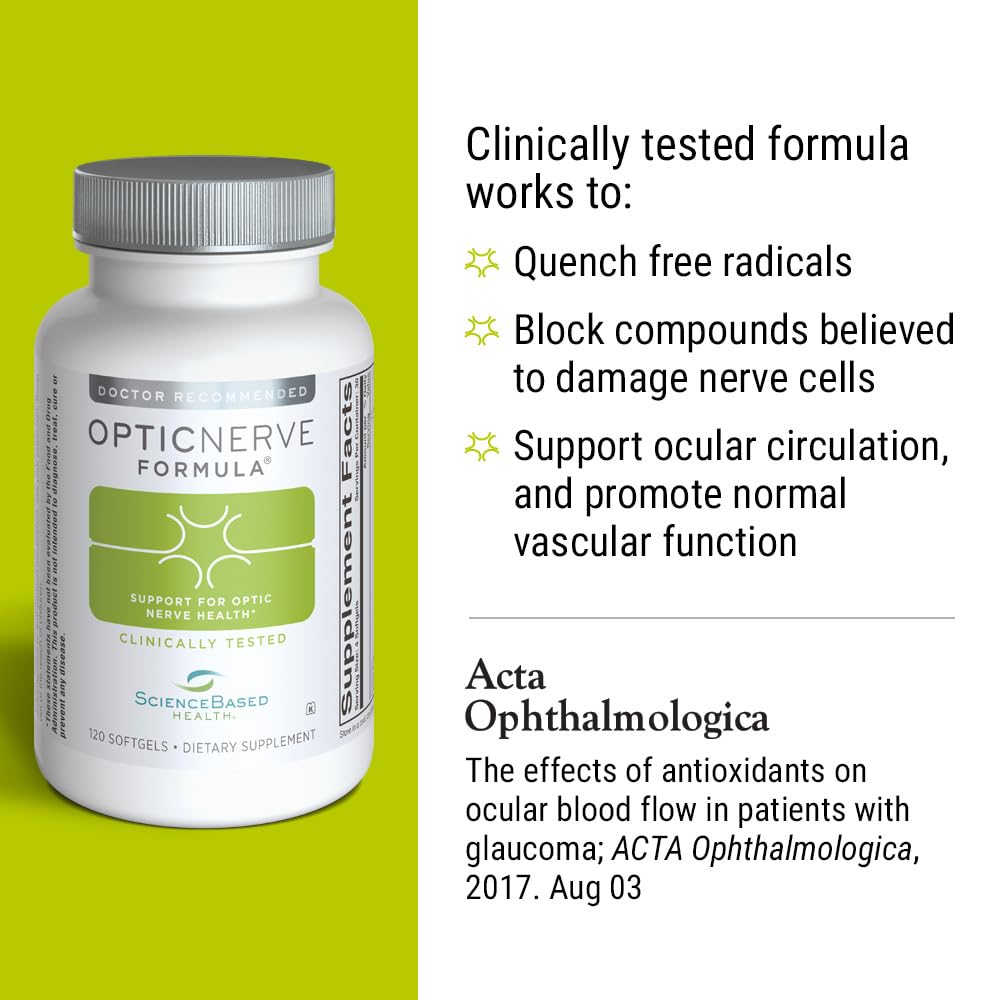 Close-up of Optic Nerve Formula softgels capsules