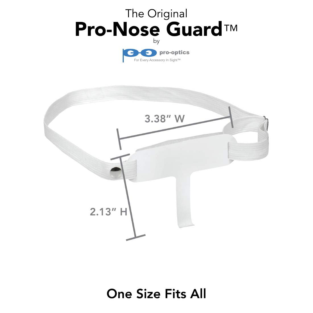 Close-up of lightweight plastic hook suspending eyeglasses above the nose
