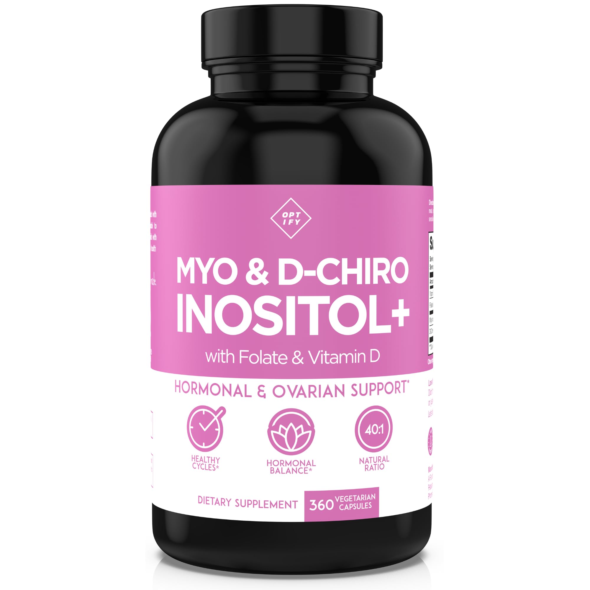 Optify Inositol for Women bottle with 360 capsules