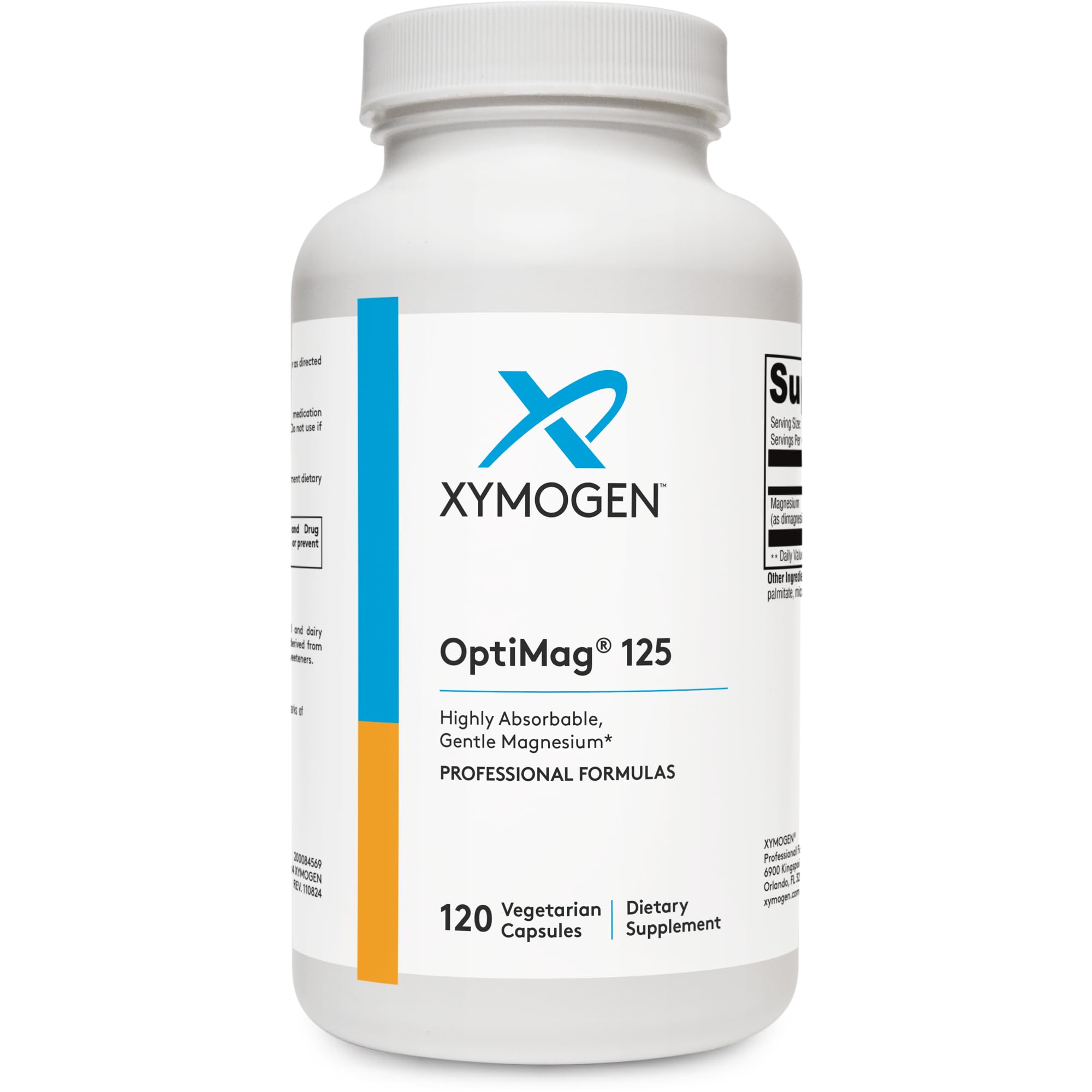 XYMOGEN OptiMag 125 bottle label