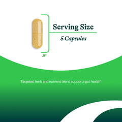 Optimal GI glutamine-free capsules arranged on a white background