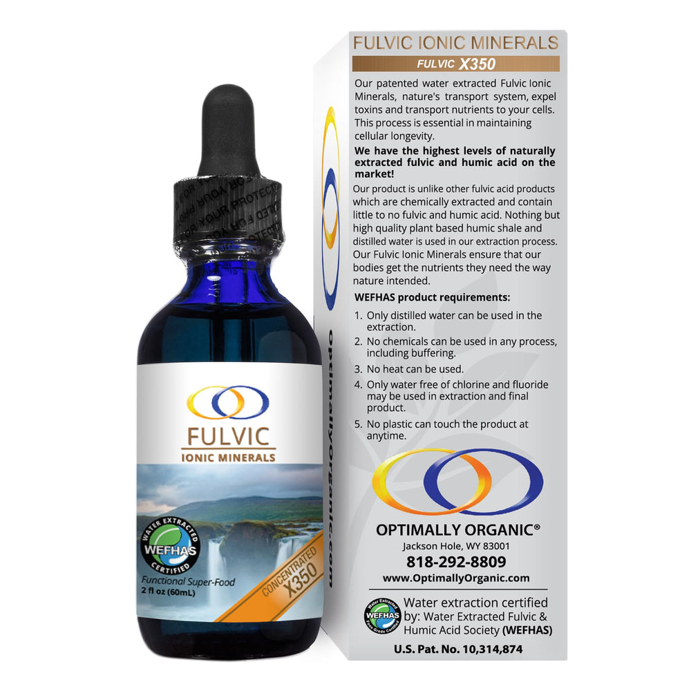 Drops of Fulvic Ionic Minerals in water demonstrating hydration