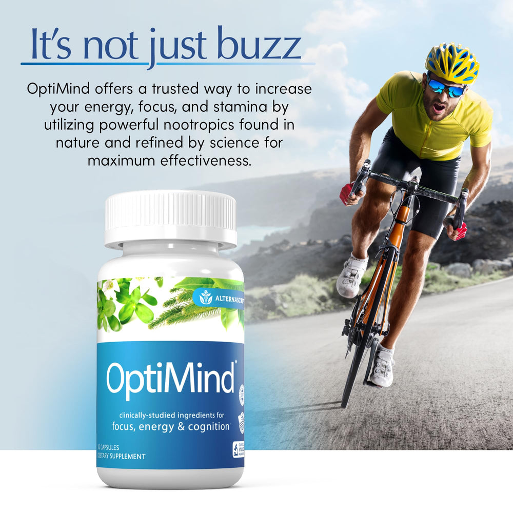 Optimind huperzine A plant extract capsule for mental sharpness.